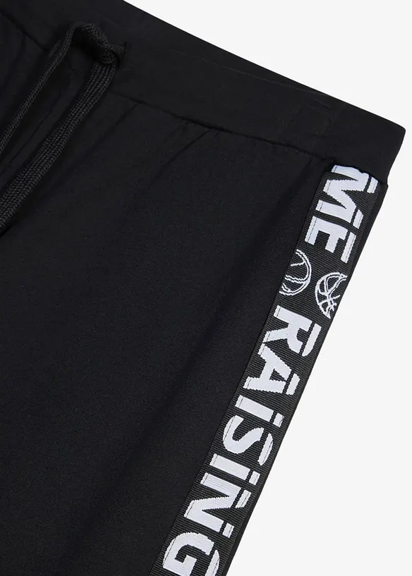 Sweat-Bermuda aus reiner Bio Baumwolle in schwarz - bonprix