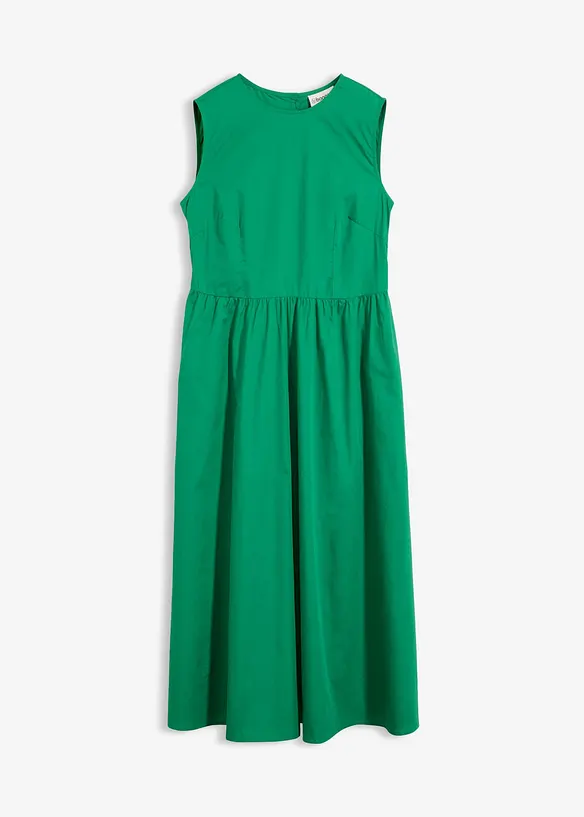 Midikleid aus reiner Bio-Baumwolle in grün von vorne - bonprix Midikleid aus reiner Bio-Baumwolle in grün von vorne - bonprix