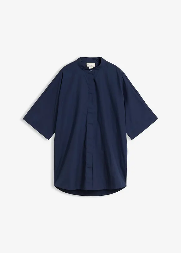 Bluse aus reiner Bio-Baumwolle in blau von vorne - bonprix Bluse aus reiner Bio-Baumwolle in blau von vorne - bonprix