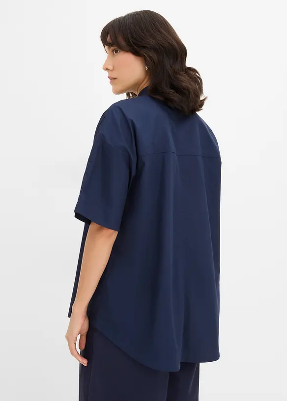 Bluse aus reiner Bio-Baumwolle in blau von hinten (im Anschnitt) - bonprix Bluse aus reiner Bio-Baumwolle in blau von hinten (im Anschnitt) - bonprix