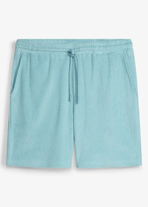 Frottee Shorts, Regular Fit in grün von vorne - bonprix