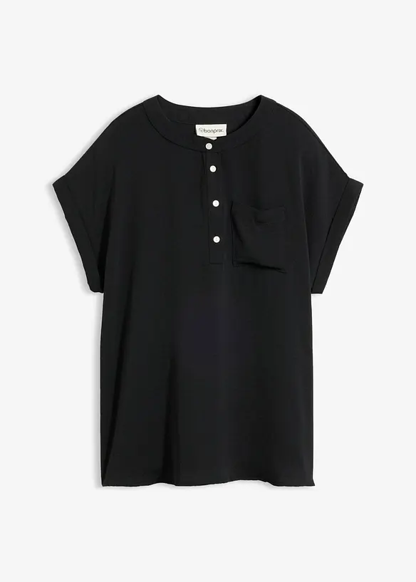 Blusenshirt in schwarz von vorne - bonprix Blusenshirt in schwarz von vorne - bonprix