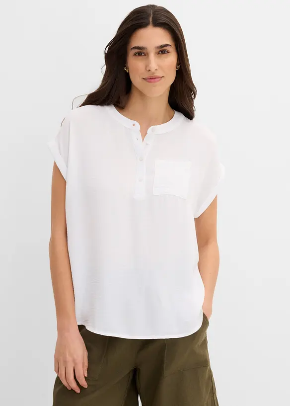 Blusenshirt in weiß von vorne (im Anschnitt) - bonprix Blusenshirt in weiß von vorne (im Anschnitt) - bonprix