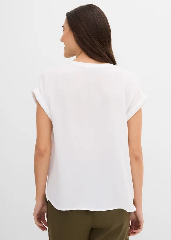 Blusenshirt in weiß von hinten (im Anschnitt) - bonprix Blusenshirt in weiß von hinten (im Anschnitt) - bonprix