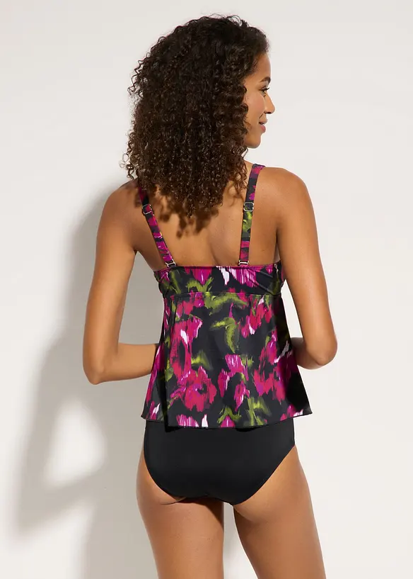 Tankini mit verstellbaren Trägern (2-tlg.Set) in schwarz von hinten (Totalaufnahme) - bonprix