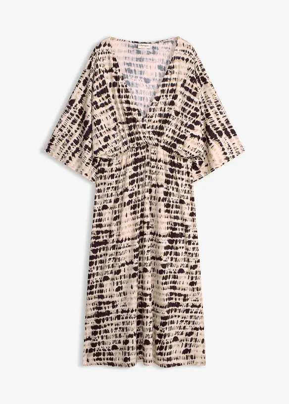 Jerseykleid aus softem Viskose-Mix in beige von vorne - bonprix Jerseykleid aus softem Viskose-Mix in beige von vorne - bonprix