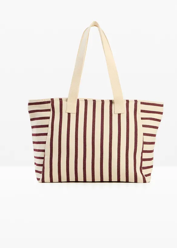 Shopper Canvas in weiß von vorne - bonprix