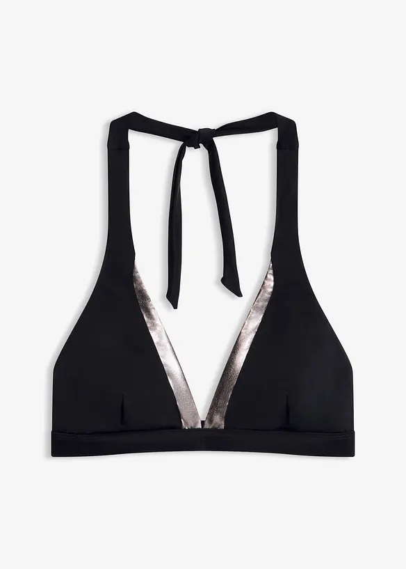 Neckholder-Bikinioberteil in schwarz von vorne - bonprix
