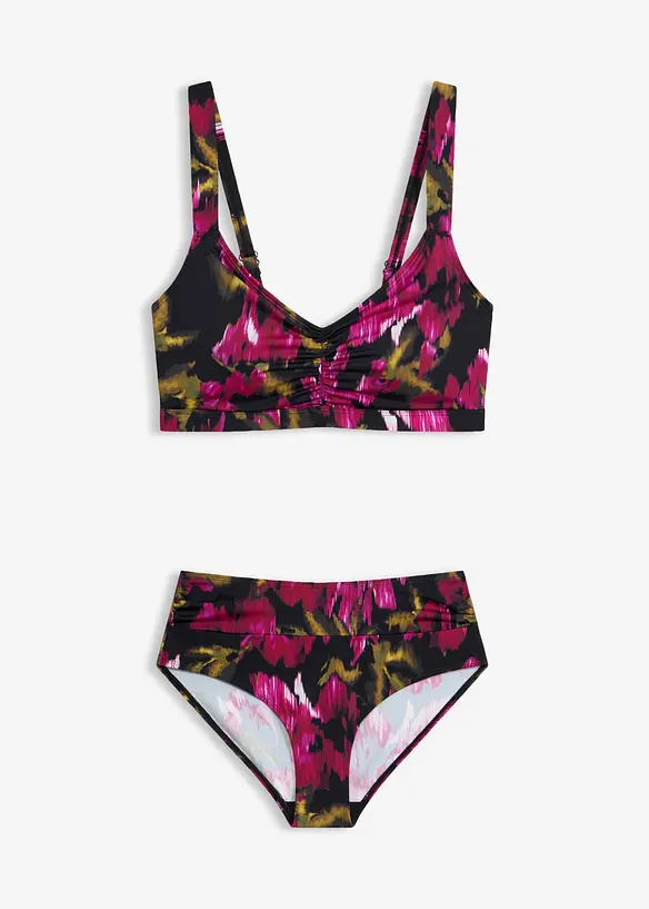 Bralette Bikini (2-tlg.Set) in schwarz von vorne - bonprix