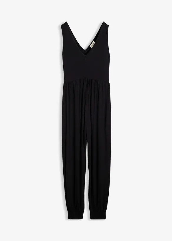 Jersey-Jumpsuit aus Viskose-Mix in schwarz von vorne - bonprix Jersey-Jumpsuit aus Viskose-Mix in schwarz von vorne - bonprix
