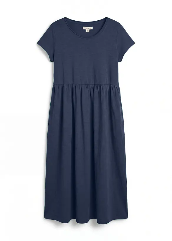 Shirtkleid aus Bio-Baumwolle in blau von vorne - bonprix Shirtkleid aus Bio-Baumwolle in blau von vorne - bonprix