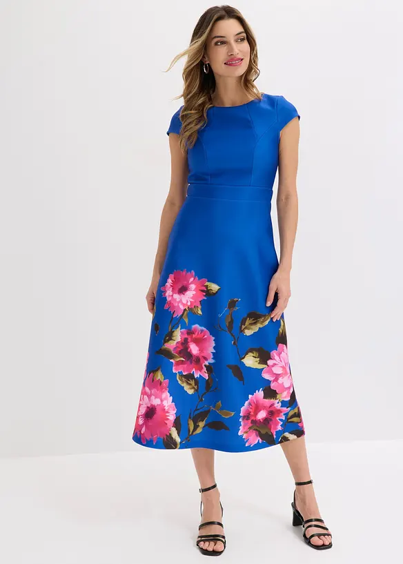 Midikleid in blau von vorne (Totalaufnahme) - bonprix Midikleid in blau von vorne (Totalaufnahme) - bonprix