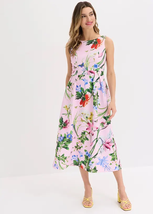 Midikleid in rosa von vorne (Totalaufnahme) - bonprix Midikleid in rosa von vorne (Totalaufnahme) - bonprix