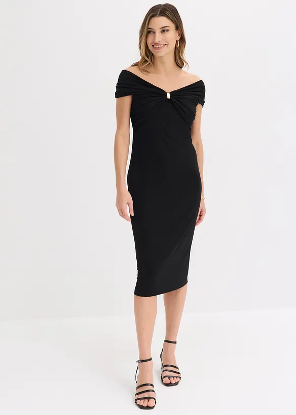 Minikleid in schwarz von vorne (Totalaufnahme) - bonprix