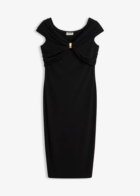 Minikleid in schwarz von vorne - bonprix