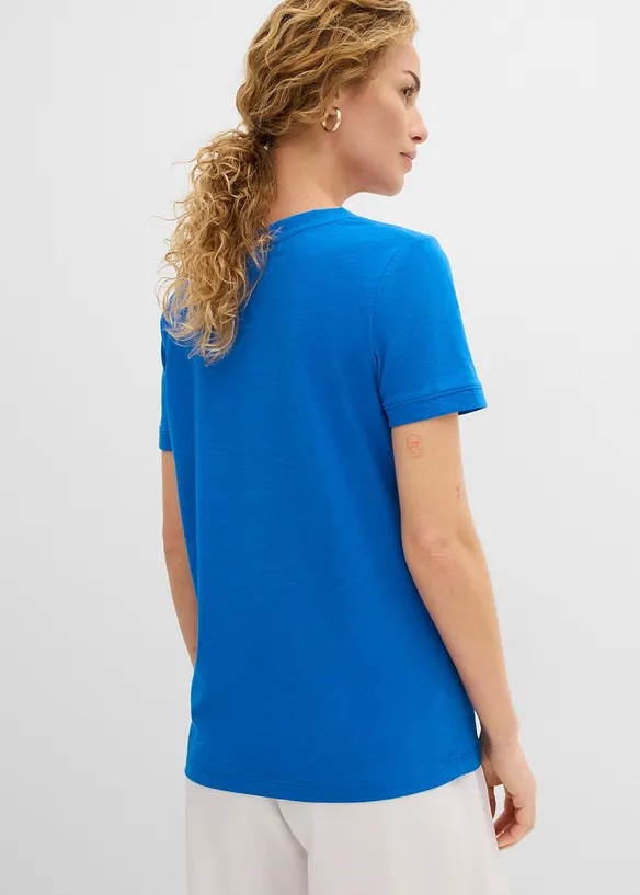 T-Shirt aus reiner Baumwolle in blau von hinten (im Anschnitt) - bonprix T-Shirt aus reiner Baumwolle in blau von hinten (im Anschnitt) - bonprix