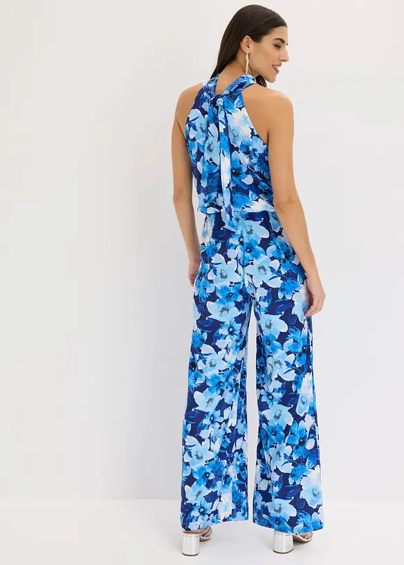 Overall aus glänzendem Satin in blau von hinten (Totalaufnahme) - bonprix Overall aus glänzendem Satin in blau von hinten (Totalaufnahme) - bonprix