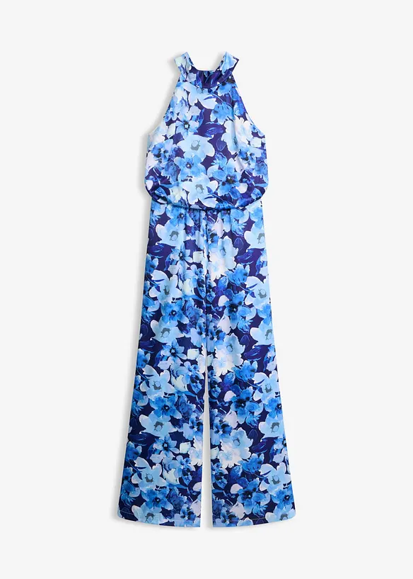 Overall aus glänzendem Satin in blau von vorne - bonprix Overall aus glänzendem Satin in blau von vorne - bonprix