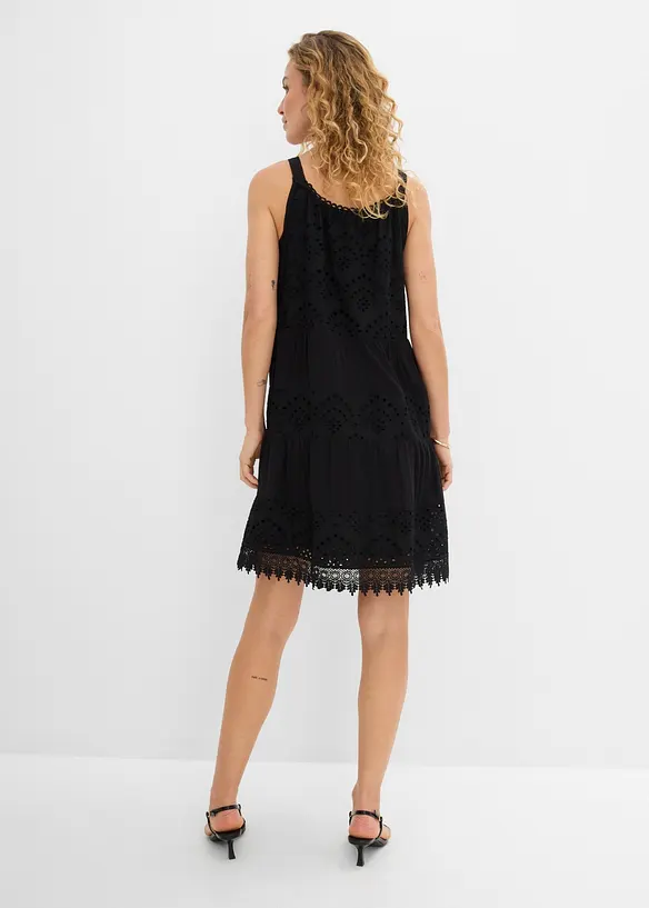 Trägerkleid aus softer Viskose in schwarz von hinten (Totalaufnahme) - bonprix Trägerkleid aus softer Viskose in schwarz von hinten (Totalaufnahme) - bonprix