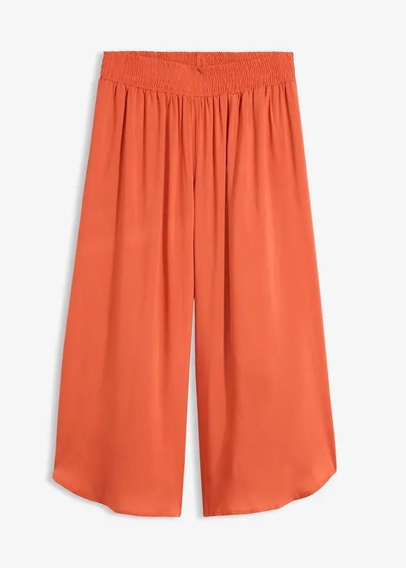Wadenlange Culotte aus softer Viskose in rot von vorne - bonprix