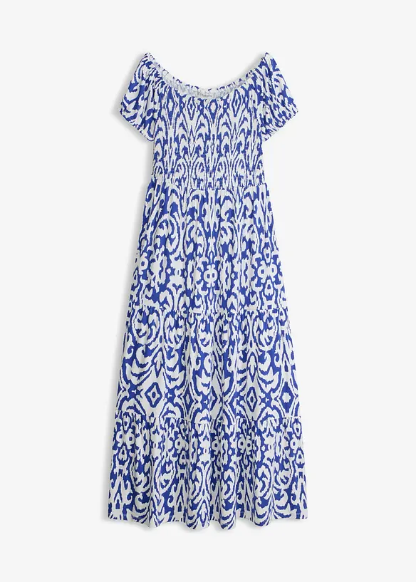 Maxikleid aus fließendem Viskose-Mix in blau von vorne - bonprix Maxikleid aus fließendem Viskose-Mix in blau von vorne - bonprix