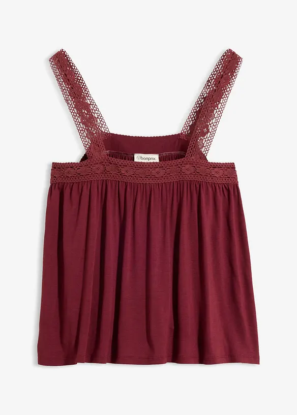 Top aus softer Viskose in rot von vorne - bonprix