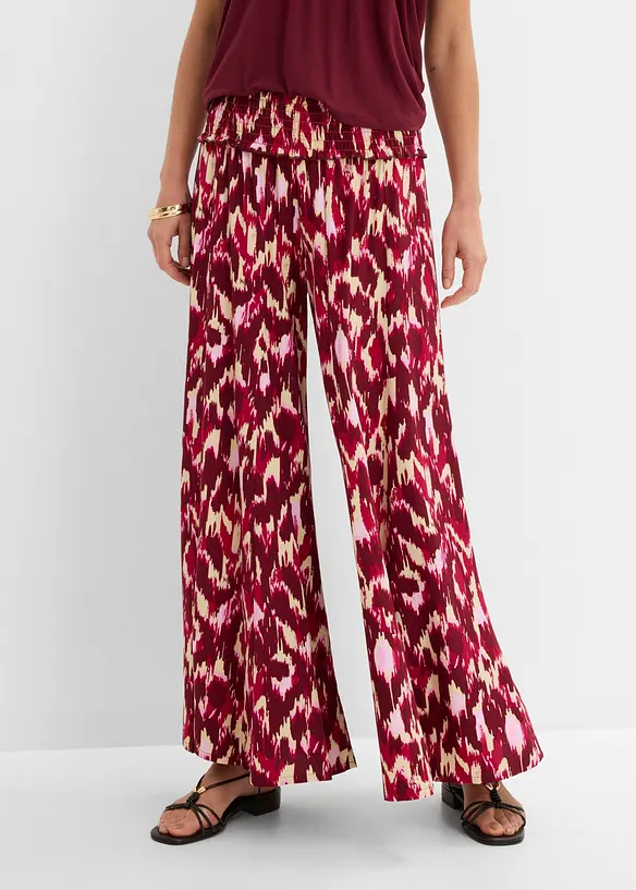 Palazzo-Hose aus fließender Viskose in pink von vorne - bonprix Palazzo-Hose aus fließender Viskose in pink von vorne - bonprix