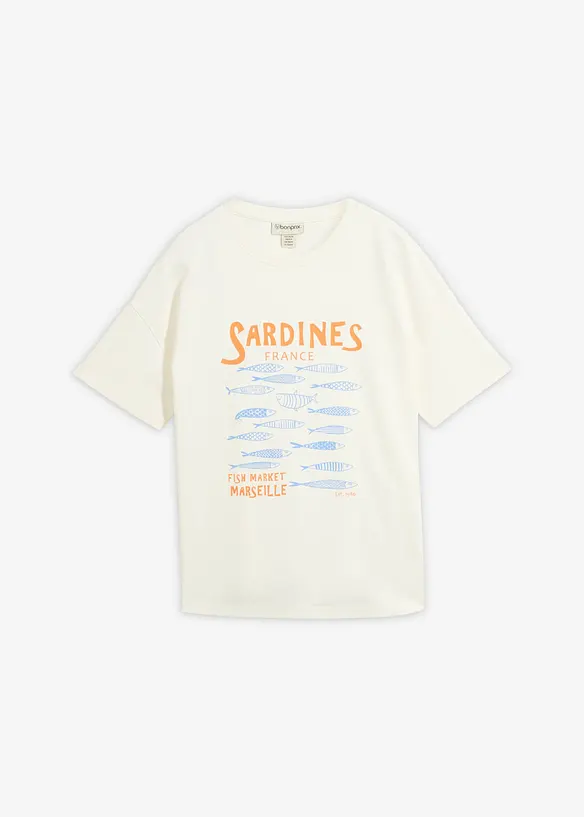 T-Shirt aus schwerer Bio-Baumwolle in weiß von vorne - bonprix T-Shirt aus schwerer Bio-Baumwolle in weiß von vorne - bonprix