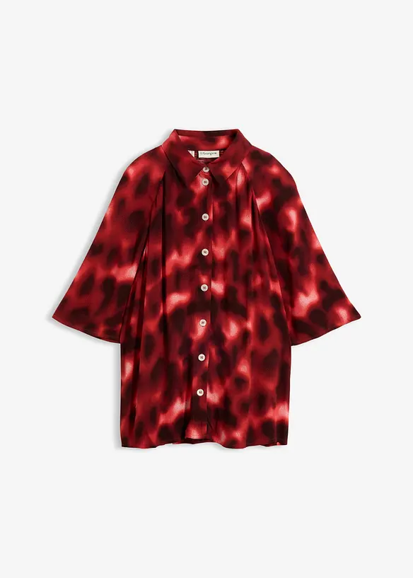 Oversize-Bluse aus strukturierter Viskose in beige von vorne - bonprix Oversize-Bluse aus strukturierter Viskose in beige von vorne - bonprix