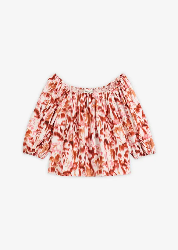 Bluse aus feinem Viskose-Mix in weiß von vorne - bonprix