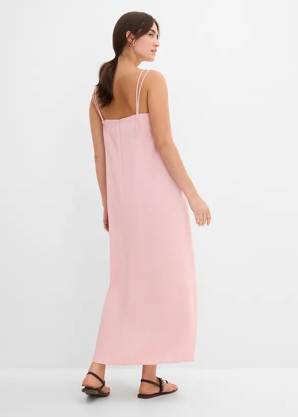 Trägerkleid aus feinem Viskose-Mix in rosa von hinten (Totalaufnahme) - bonprix Trägerkleid aus feinem Viskose-Mix in rosa von hinten (Totalaufnahme) - bonprix