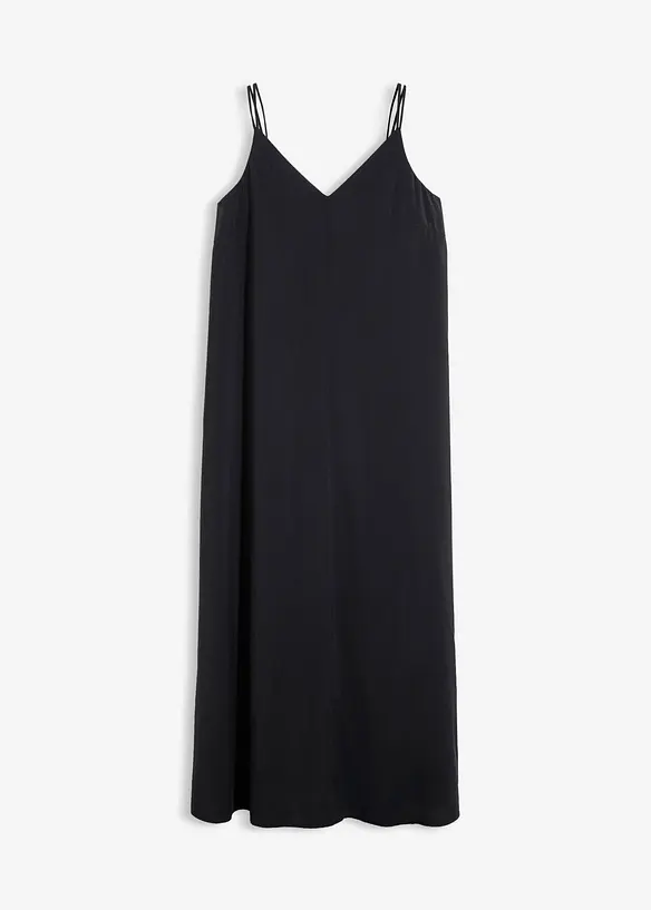 Trägerkleid aus feinem Viskose-Mix in schwarz von vorne - bonprix Trägerkleid aus feinem Viskose-Mix in schwarz von vorne - bonprix