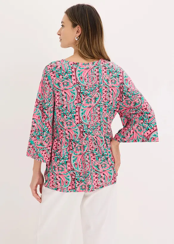 Tunika-Shirt aus softem Viskose-Mix in pink von hinten (im Anschnitt) - bonprix Tunika-Shirt aus softem Viskose-Mix in pink von hinten (im Anschnitt) - bonprix