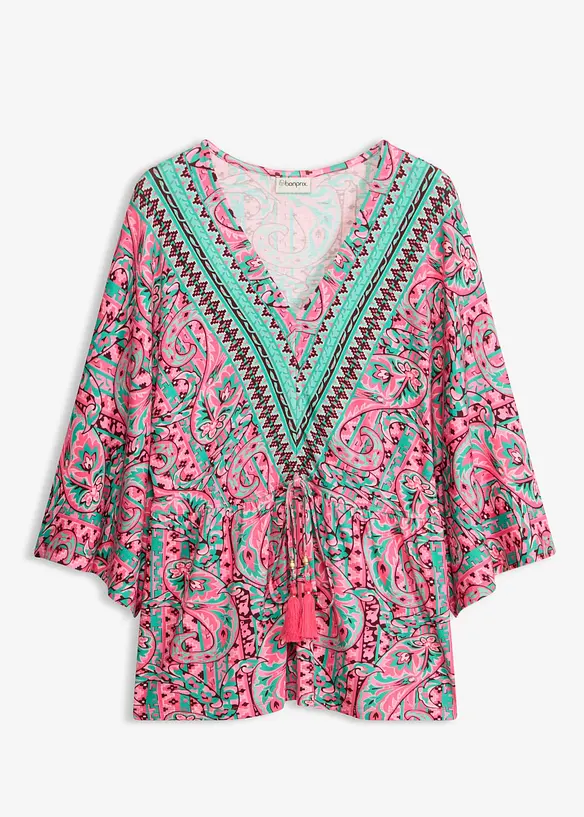 Tunika-Shirt aus softem Viskose-Mix in pink von vorne - bonprix Tunika-Shirt aus softem Viskose-Mix in pink von vorne - bonprix