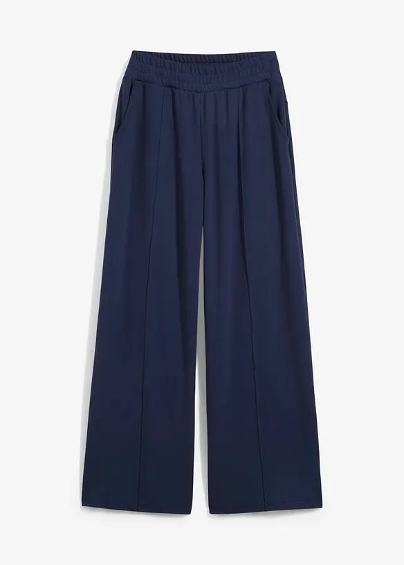 Marlenehose aus bequemen Jersey in blau von vorne - bonprix Marlenehose aus bequemen Jersey in blau von vorne - bonprix