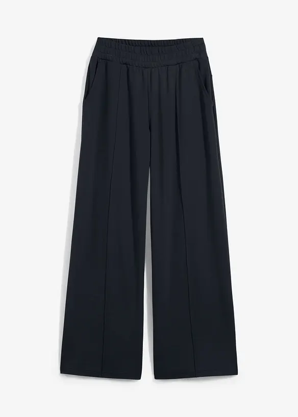 Marlenehose aus bequemen Jersey in schwarz von vorne - bonprix Marlenehose aus bequemen Jersey in schwarz von vorne - bonprix