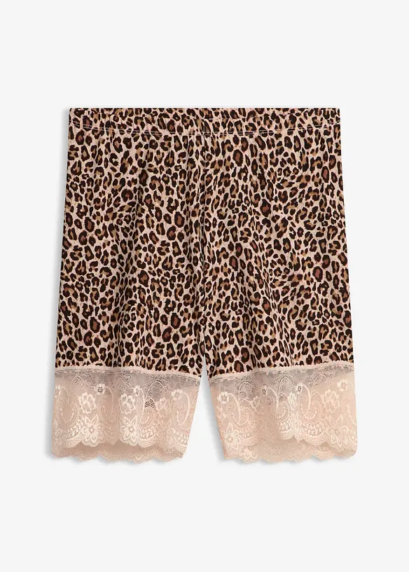 Radler „Anti Scheuern“ aus kühlendem Polyamid mit Spitze in beige von vorne - bonprix Radler „Anti Scheuern“ aus kühlendem Polyamid mit Spitze in beige von vorne - bonprix