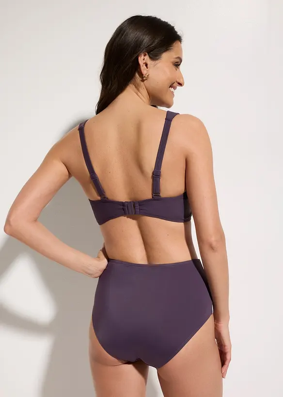 Minimizer-Bikinioberteil in lila von hinten (im Anschnitt) - bonprix