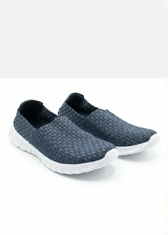 Komfort-Slipper mit flexibler Sohle in blau - bonprix
