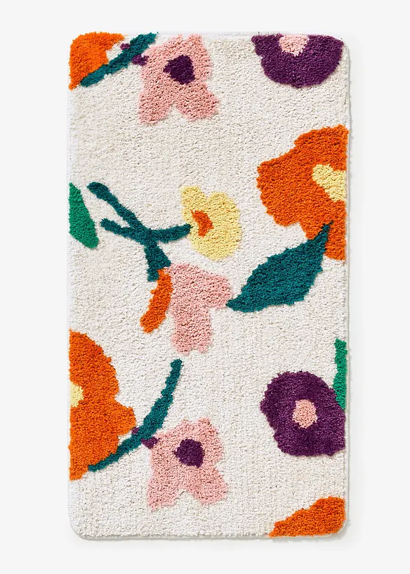 Getuftete Badematte mit buntem floralem Design in bunt - bonprix