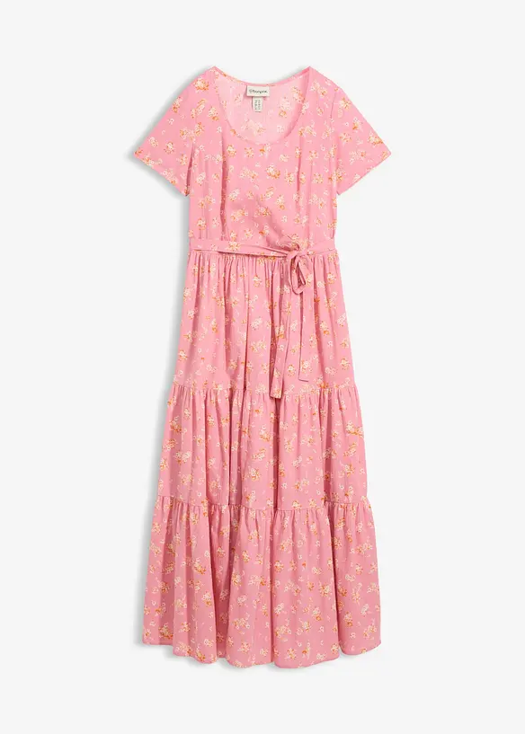 Maxikeid aus reiner Baumwolle in rosa von vorne - bonprix Maxikeid aus reiner Baumwolle in rosa von vorne - bonprix