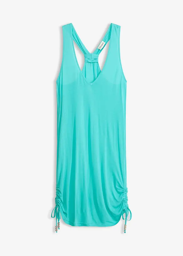 Strandkleid aus feiner Viskose in blau von vorne - bonprix Strandkleid aus feiner Viskose in blau von vorne - bonprix