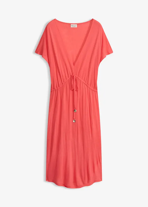 Strandkleid aus softer Viskose in pink von vorne - bonprix Strandkleid aus softer Viskose in pink von vorne - bonprix