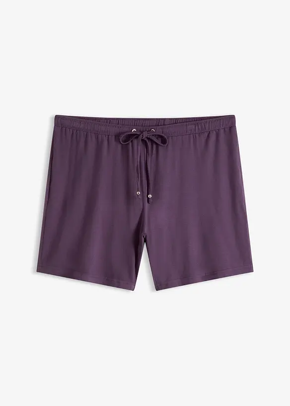 Strandshorts aus fließendem Viskose-Mix in lila von vorne - bonprix Strandshorts aus fließendem Viskose-Mix in lila von vorne - bonprix