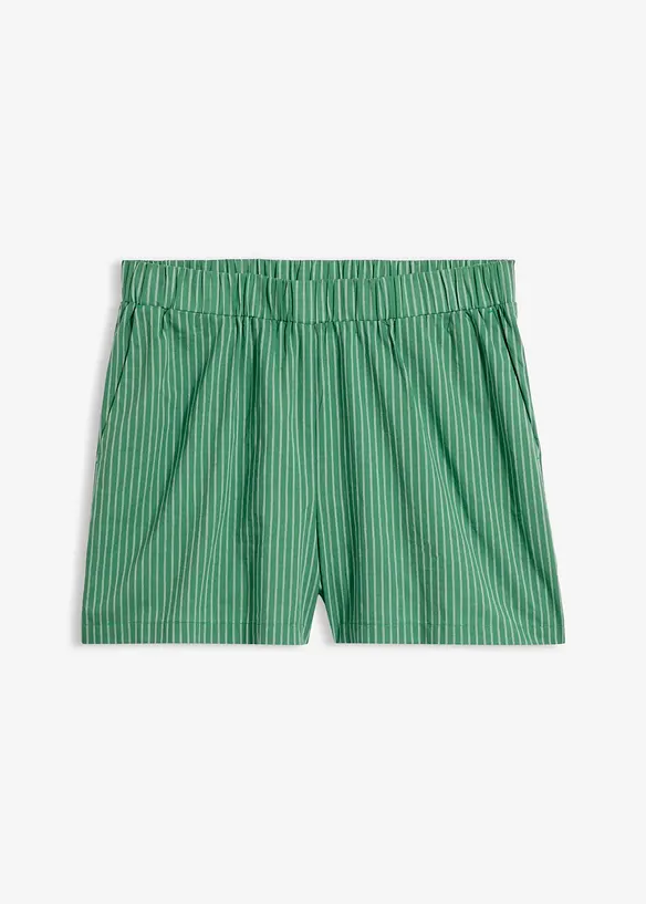 Schlupf-Shorts aus reiner Bio-Baumwolle in grün von vorne - bonprix Schlupf-Shorts aus reiner Bio-Baumwolle in grün von vorne - bonprix