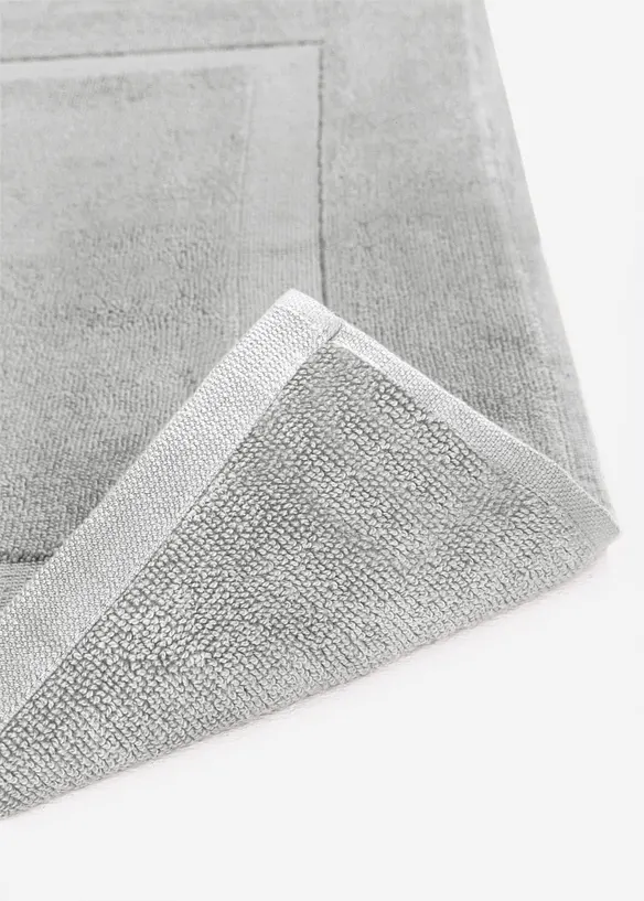 Baumwoll-Hotelmatte (2er Pack) in grau (Detailaufnahme) - bonprix