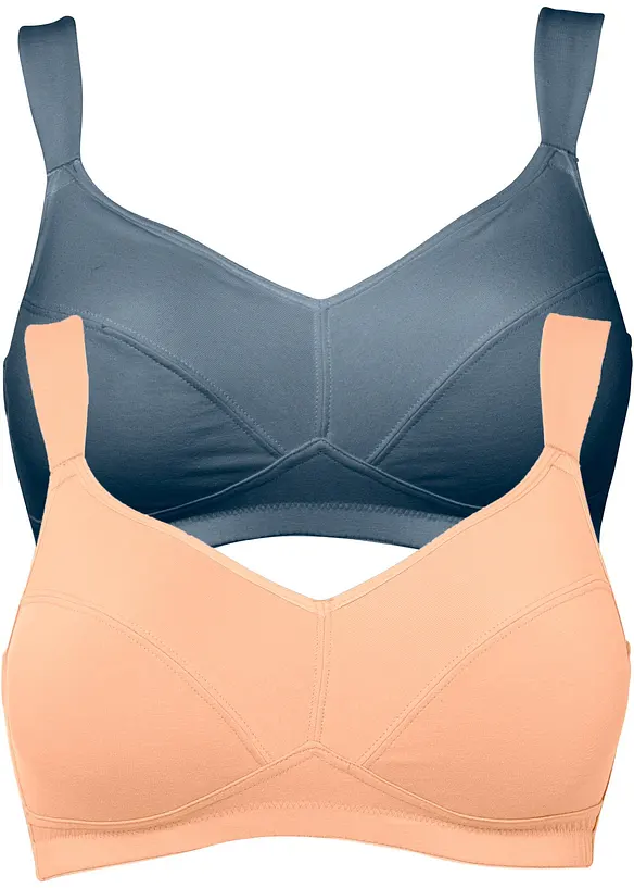 BH ohne Bügel mit Bio-Baumwolle (2er Pack) in orange - bonprix