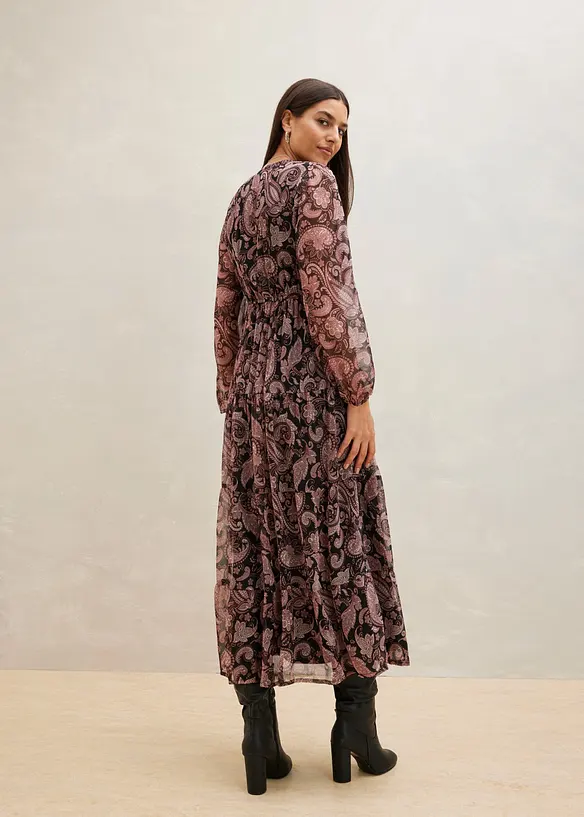 Maxikleid in schwarz von hinten (Totalaufnahme) - bonprix Maxikleid in schwarz von hinten (Totalaufnahme) - bonprix