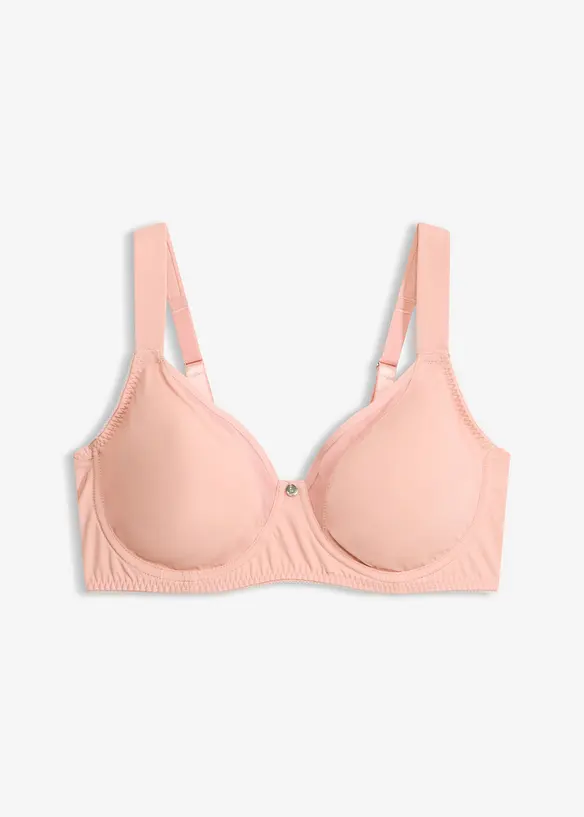 Minimizer-BH mit gepolsterten Trägern in rosa von vorne - bonprix