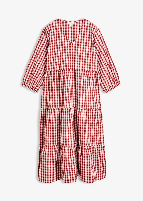 Tunika-Kleid aus festem Baumwoll-Mix in rot von vorne - bonprix Tunika-Kleid aus festem Baumwoll-Mix in rot von vorne - bonprix